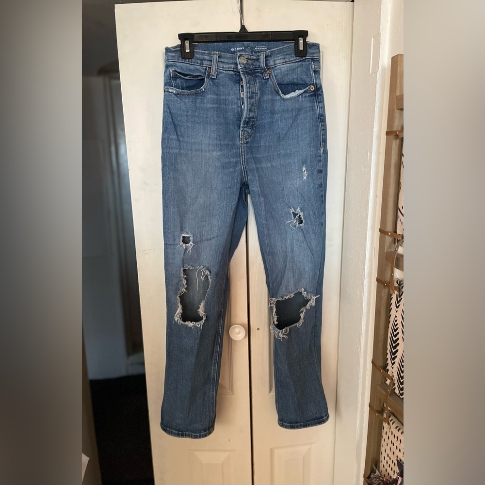 Sky-Hi Straight Old Navy jeans, extra high rise